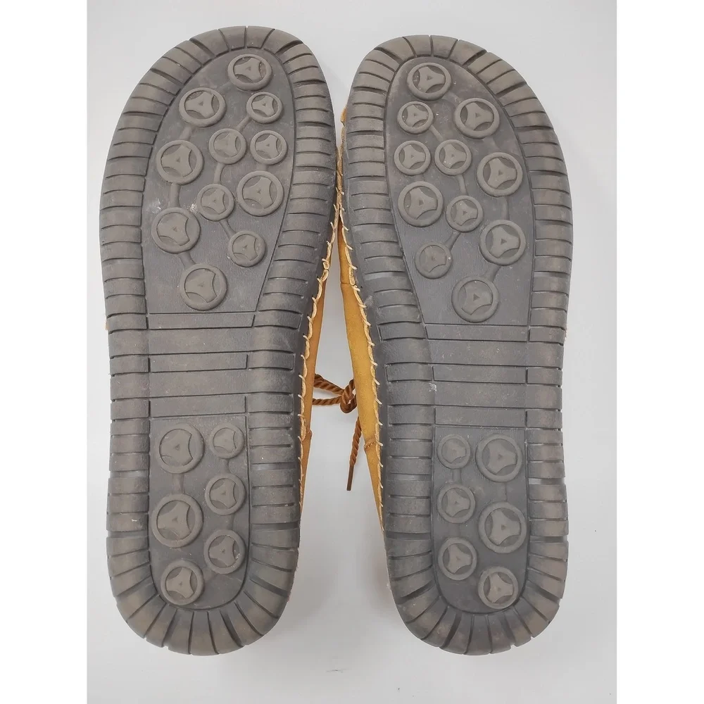 Gorpcore Minimalist Mens Leather Zip Moccasin Boots Size 14 EU 48 Rubber Sole